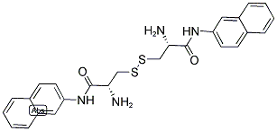 3,3'-ジチオビス[2-アミノ-N-(2-ナフチル)プロピオンアミド] 化学構造式