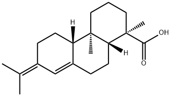 (1R)-1,2,3,4,4a,4bα,5,6,7,9,10,10aα-ドデカヒドロ-1,4aβ-ジメチル-7-(1-メチルエチリデン)-1α-フェナントレンカルボン酸 化学構造式