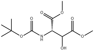 Dimethyl N-tert-Butoxycaronyl-3-hydroxyaspartate, Mixture of Diastereomers Structure
