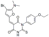 4,6(1H,5H)-Pyrimidinedione,  5-[[4-bromo-5-(dimethylamino)-2-furanyl]methylene]-1-(4-ethoxyphenyl)dihydro-2-thioxo-|