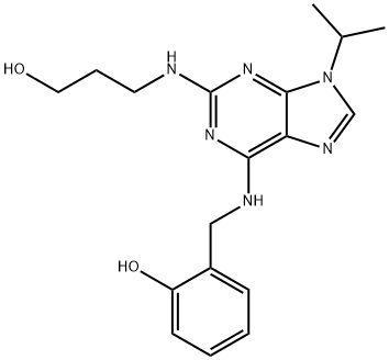 2-[[[2-[(3-羟基丙基)氨基]-9-(1-甲基乙基)-9H-嘌呤-6-基]氨基]甲基]苯酚,471270-60-7,结构式