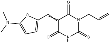 4,6(1H,5H)-Pyrimidinedione,  5-[[5-(dimethylamino)-2-furanyl]methylene]dihydro-1-(2-propenyl)-2-thioxo-  (9CI)|