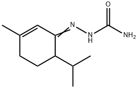 Hydrazinecarboxamide, 2-3-methyl-6-(1-methylethyl)-2-cyclohexen-1-ylidene- Structure