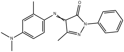4-[[4-(Dimethylamino)-2-methylphenyl]imino]-3-methyl-1-phenyl-2-pyrazolin-5-one Struktur