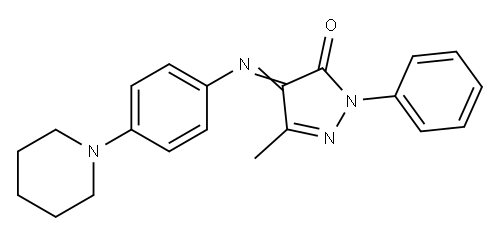 3-Methyl-1-phenyl-4-[(p-piperidinophenyl)imino]-2-pyrazolin-5-one Struktur