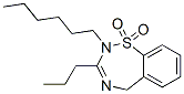 2-Hexyl-3-propyl-2,5-dihydro-1,2,4-benzothiadiazepine 1,1-dioxide|
