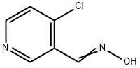 (E)-4-クロロニコチンアルデヒドオキシム 化学構造式