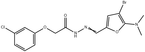 Acetic  acid,  (3-chlorophenoxy)-,  [[4-bromo-5-(dimethylamino)-2-furanyl]methylene]hydrazide  (9CI)|