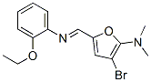 2-Furanamine,  3-bromo-5-[[(2-ethoxyphenyl)imino]methyl]-N,N-dimethyl-|