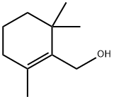2,6,6-トリメチル-1-シクロヘキセン-1-メタノール 化学構造式