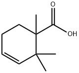 1,2,2-トリメチル-3-シクロヘキセン-1-カルボン酸 化学構造式