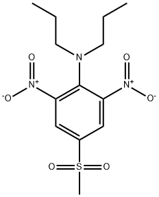 4-(メチルスルホニル)-2,6-ジニトロ-N,N-ジプロピルアニリン 化学構造式