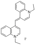 1-エチル-4-[(1-エチル-4(1H)-キノリニリデン)メチル]キノリニウム・ヨージド 化学構造式
