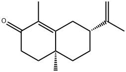 4,4a,5,6,7,8-ヘキサヒドロ-1,4a-ジメチル-7β-イソプロペニルナフタレン-2(3H)-オン 化学構造式