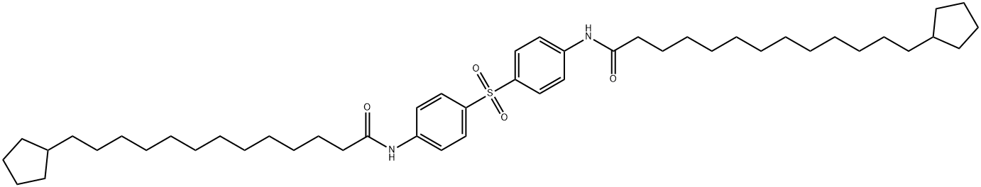 N-phenyl-13-[3-[3-[12-(phenylcarbamoyl)dodecyl]cyclopentyl]sulfonylcyclopentyl]tridecanamide Structure