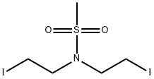 N,N-ビス(2-ヨードエチル)メタンスルホンアミド 化学構造式