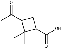 2,2-Dimethyl-3-acetylcyclobutanecarboxylic acid Structure
