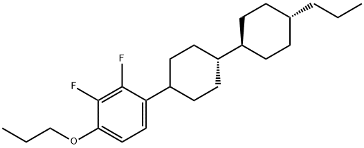 2,3-二氟-1-丙氧基-4-[(反式,反式)-4'-丙基[1,1'-联环己基]-4-基]苯,473257-14-6,结构式