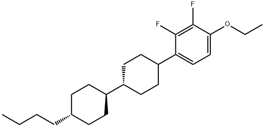 1-[4-(4-butylcyclohexyl)cyclohexyl]-4-ethoxy-2,3-difluoro-benzene Struktur