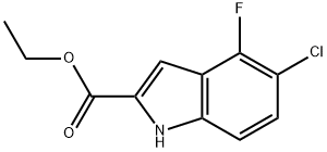 5-氯-4-氟-1H-吲哚-2-羧酸乙酯, 473257-61-3, 结构式