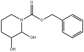 2,3-ジヒドロキシ-1-ピペリジンカルボン酸フェニルメチルエステル 化学構造式