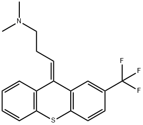 (E)-N,N-dimethyl-3-[2-(trifluoromethyl)-9H-thioxanthen-9-ylidene]propylamine Structure