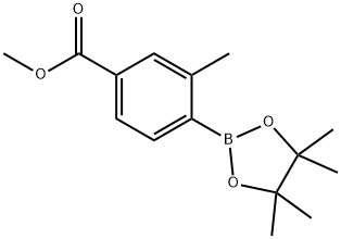 4-(メトキシカルボニル)-2-メチルフェニルボロン酸ピナコールエステル 化学構造式