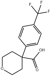 4-(4-三氟甲基苯基)四氢吡喃-4-甲酸 结构式