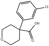 4-(3-クロロフェニル)オキサン-4-カルボン酸 化学構造式