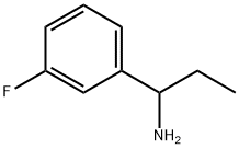 1-(3-フルオロフェニル)プロピルアミン 化学構造式