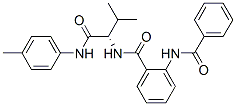 Benzamide, 2-(benzoylamino)-N-[(1S)-2-methyl-1-[[(4-methylphenyl)amino]carbonyl]propyl]- (9CI) Structure