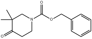 3,3-DIMETHYL-4-OXO-PIPERIDINE-1-CARBOXYLIC ACID BENZYL ESTER Struktur