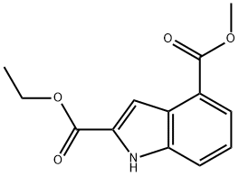 INDOLE-2,4-DICARBOXYLIC ACID 2-ETHYL 4-METHYL ESTER 化学構造式