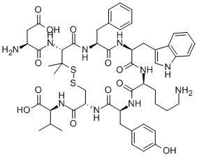 ASP-PEN-PHE-TRP-LYS-TYR-CYS-VAL 化学構造式