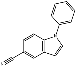 1-phenyl-5-cyanoindole Structure