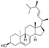 (9β,10α,22E)-エルゴスタ-5,7,22-トリエン-3β-オール 化学構造式