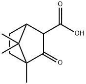 4,7,7-トリメチル-3-オキソビシクロ[2.2.1]ヘプタン-2α-カルボン酸 化学構造式