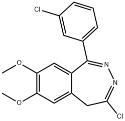 1-(3-chlorophenyl)-7,8-diMethoxy-4,5-dihydro-3H-2,3-benzodiazepin-4-one Structure