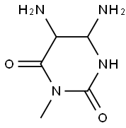 2,4(1H,3H)-Pyrimidinedione,  5,6-diaminodihydro-3-methyl- 结构式