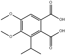 4,5-ジメトキシ-3-(1-メチルエチル)-1,2-ベンゼンジカルボン酸 化学構造式