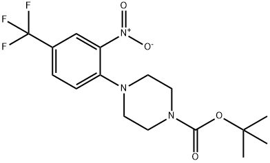 4-(2-Nitro-4-trifluoromethyl-phenyl)-piperazine-1-carboxylic acid tert-butyl ester,474329-72-1,结构式