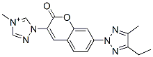 1-[2-Oxo-7-(4-methyl-5-ethyl-2H-1,2,3-triazole-2-yl)-2H-1-benzopyran-3-yl]-4-methyl-1H-1,2,4-triazole-4-ium Structure