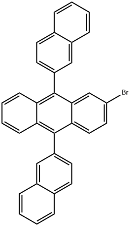 2-Bromo-9,10-bis(2-naphthalenyl)anthracene Struktur