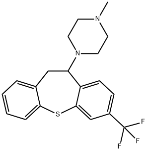 10,11-Dihydro-10-(4-methylpiperazino)-7-trifluoromethyldibenzo[b,f]thiepin Struktur