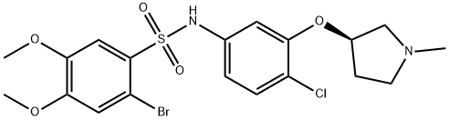 2-Bromo-N-[4-chloro-3-[[(3R)-1-methyl-3-pyrrolidinyl]oxy]phenyl]-4,5-dimethoxybenzenesulfonamide