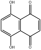 5,8-ジヒドロキシ-1,4-ナフトキノン 化学構造式