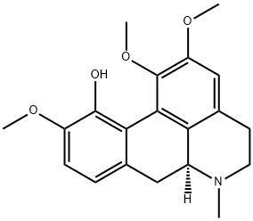 (6aS)-5,6,6a,7-テトラヒドロ-1,2,10-トリメトキシ-6-メチル-4H-ジベンゾ[de,g]キノリン-11-オール 化学構造式