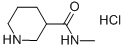 N-甲基-3-哌啶甲酰胺, 475060-42-5, 结构式