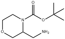 3-氨甲基-吗啉-4-碳酸叔丁酯,475106-18-4,结构式
