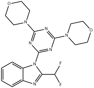 475110-96-4 2-(2-二氟甲基苯并咪唑-1-基)-4,6-二吗啉基-1,3,5-三嗪